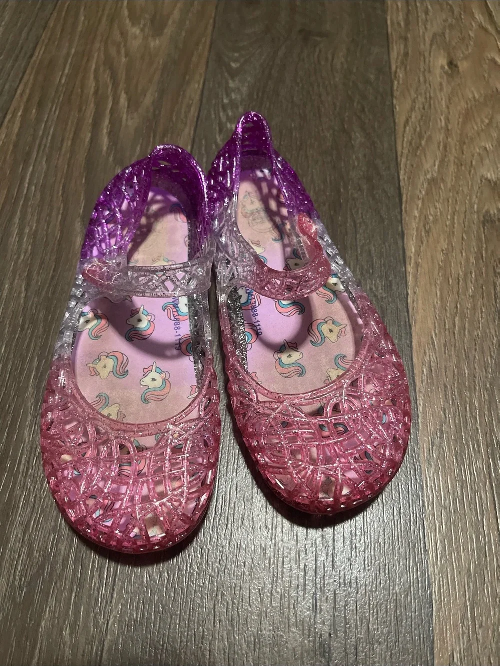 wonder nation Girls Pink Jelly Sandal with Bow